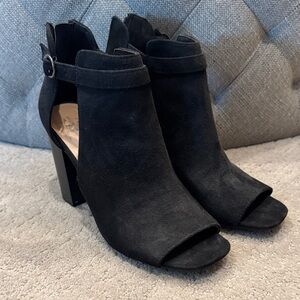 a new day Black Heeled Peep-Toe Boots